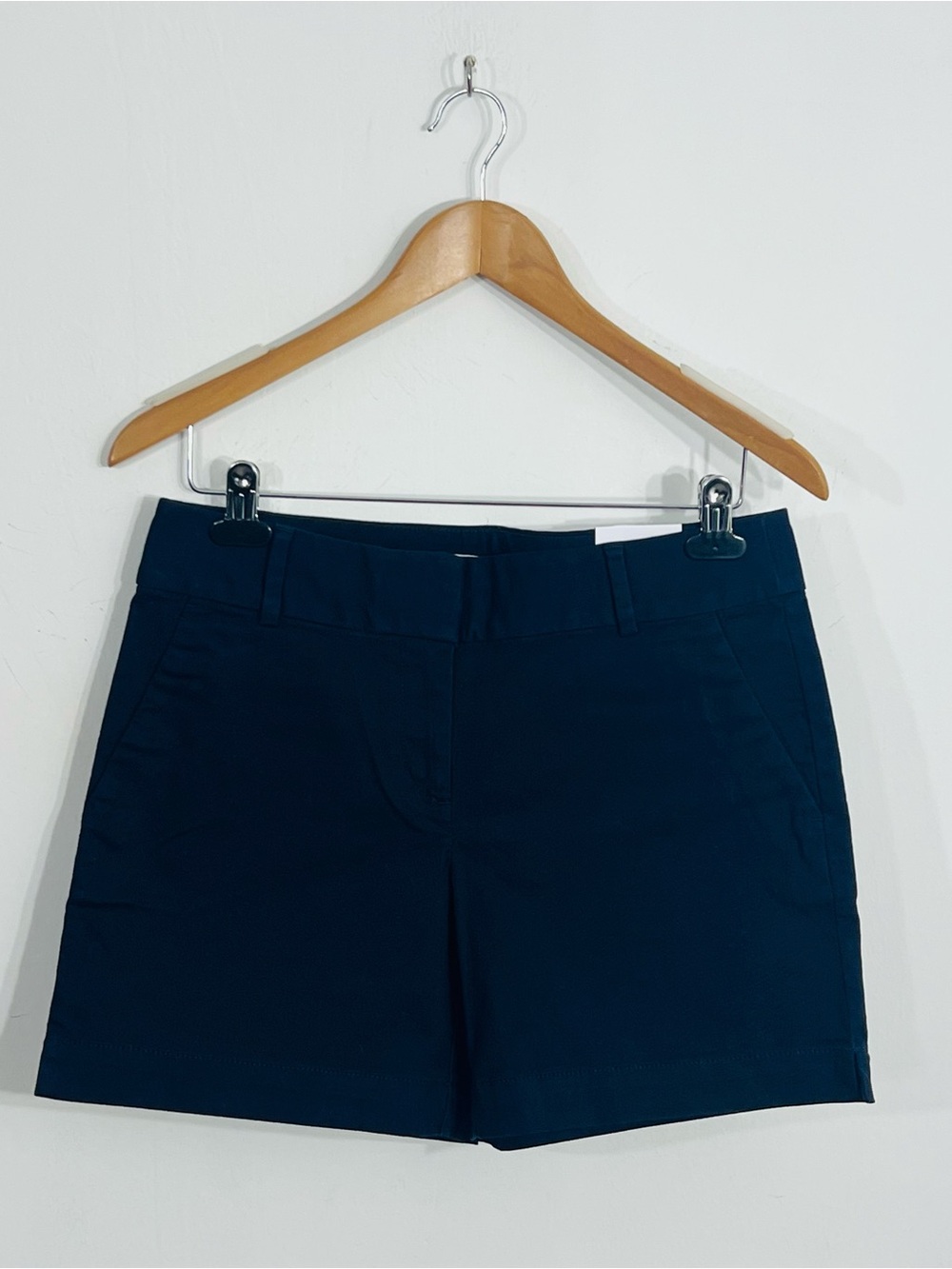 LOFT Size 4 The Riviera Chino Short Navy Blue 6" Inseam Classic Preppy Wear